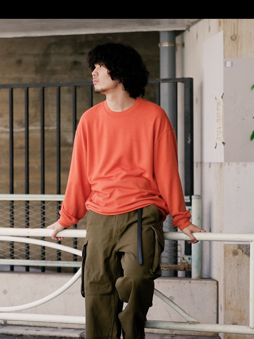 Wool Oversized Sweat - Orange