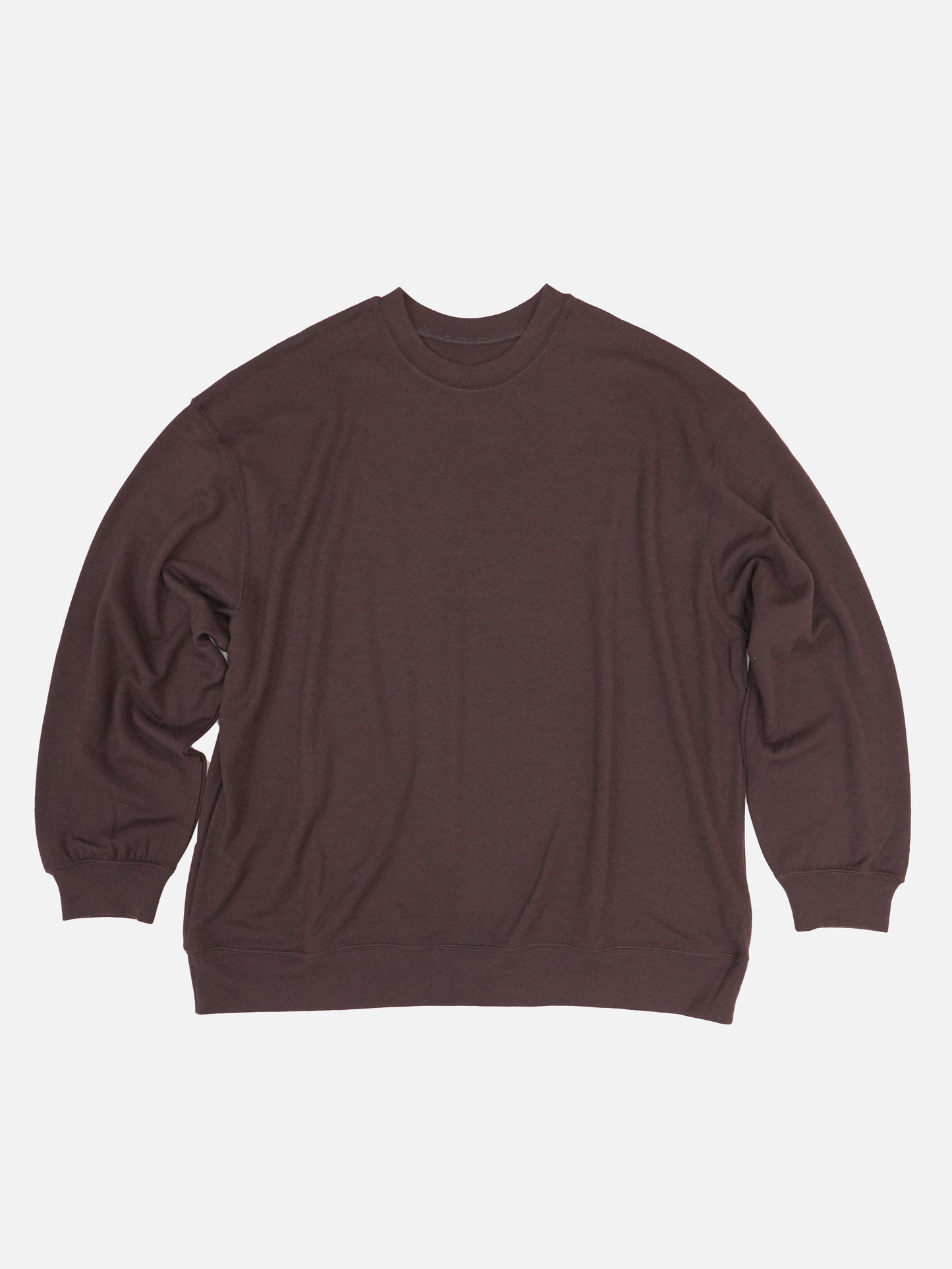 Wool Oversized Sweat - CHOCOLATE