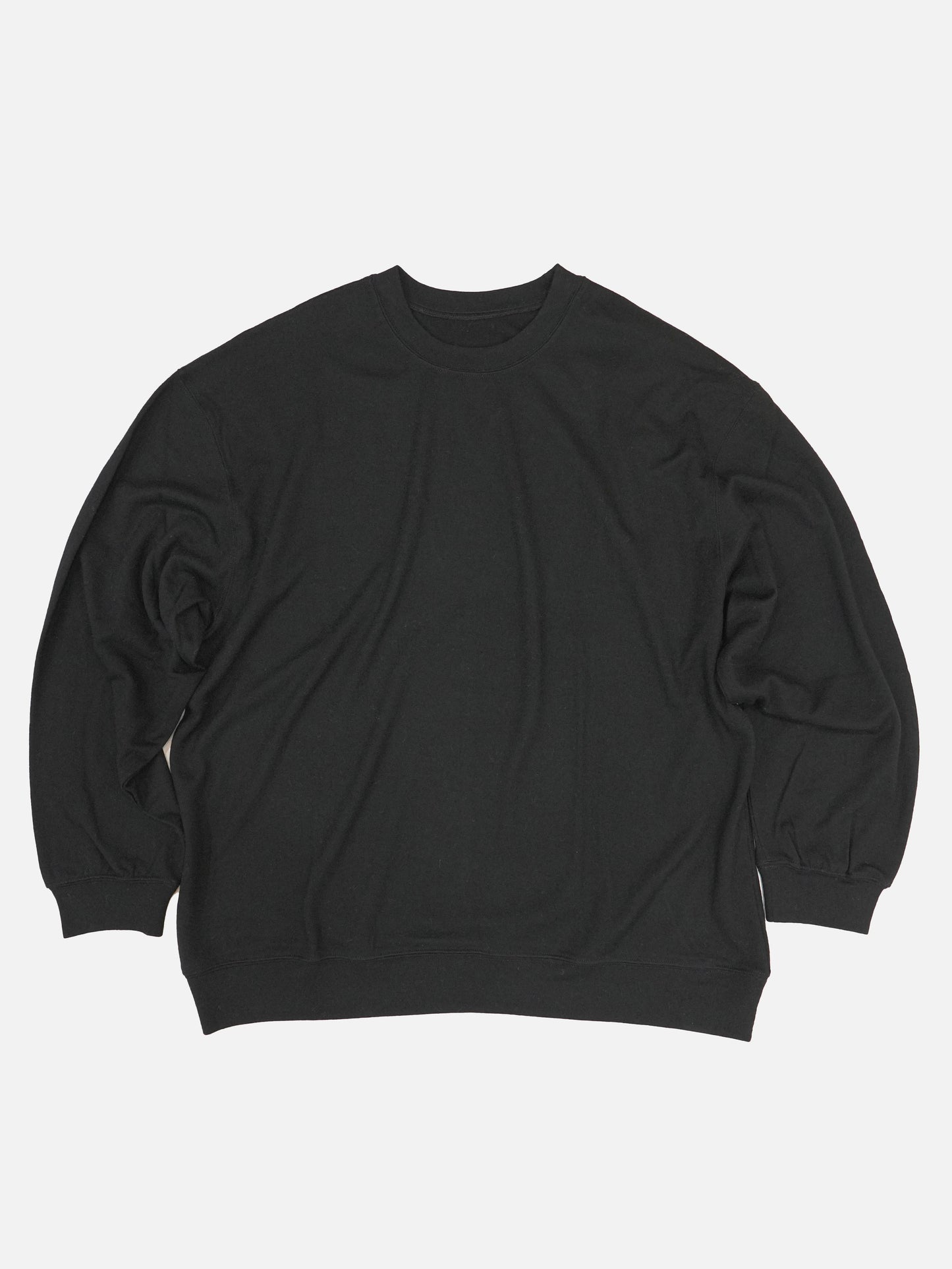 Wool Oversized Sweat - BLACK