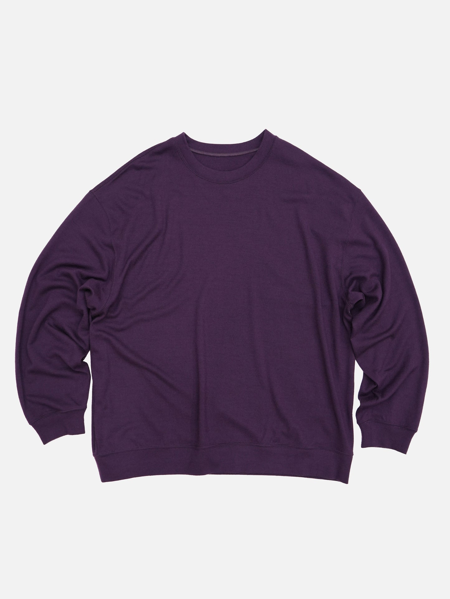 Wool Oversized Sweat - Deep Purple