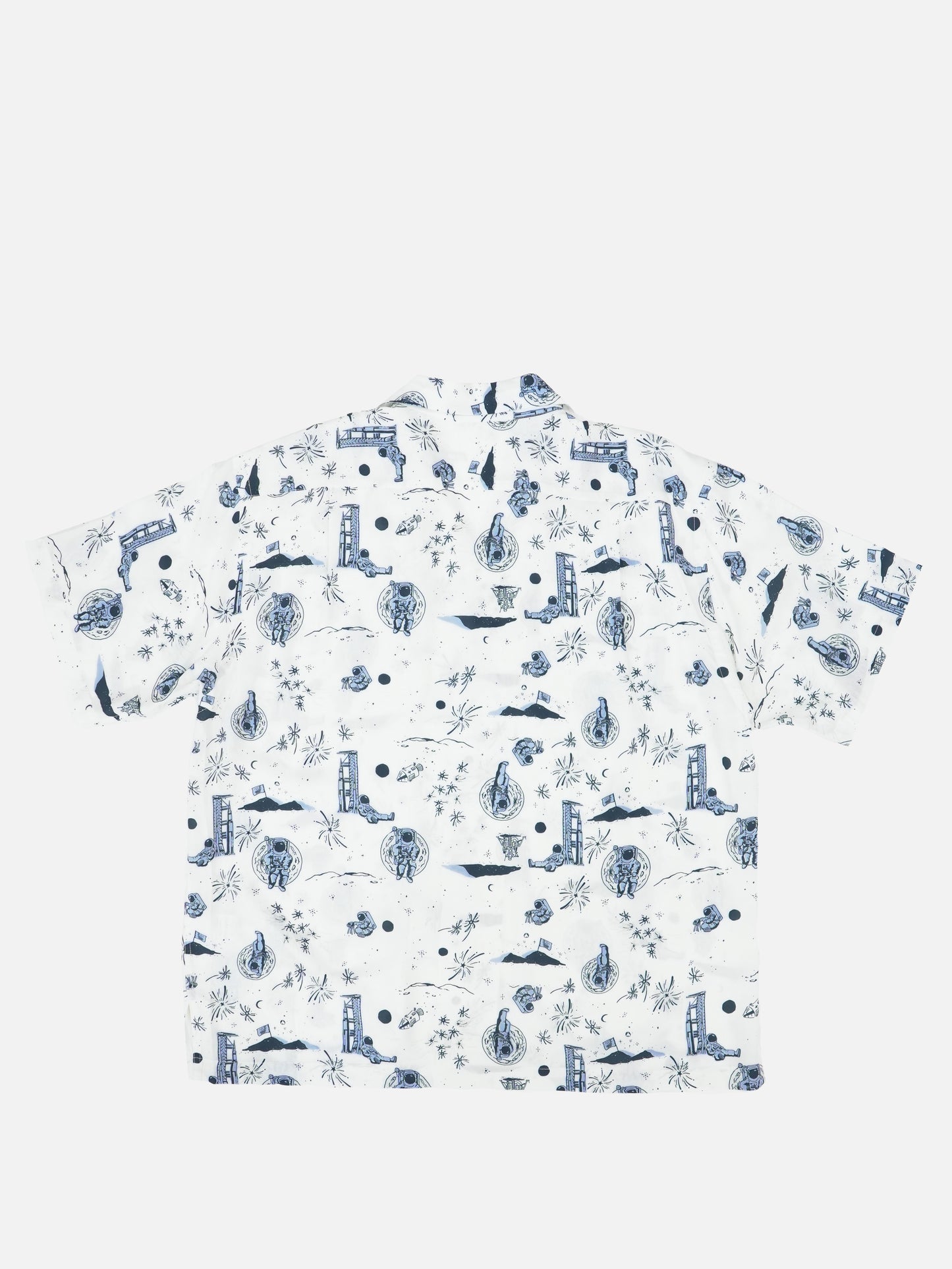 Space Aloha Shirt - WHITE