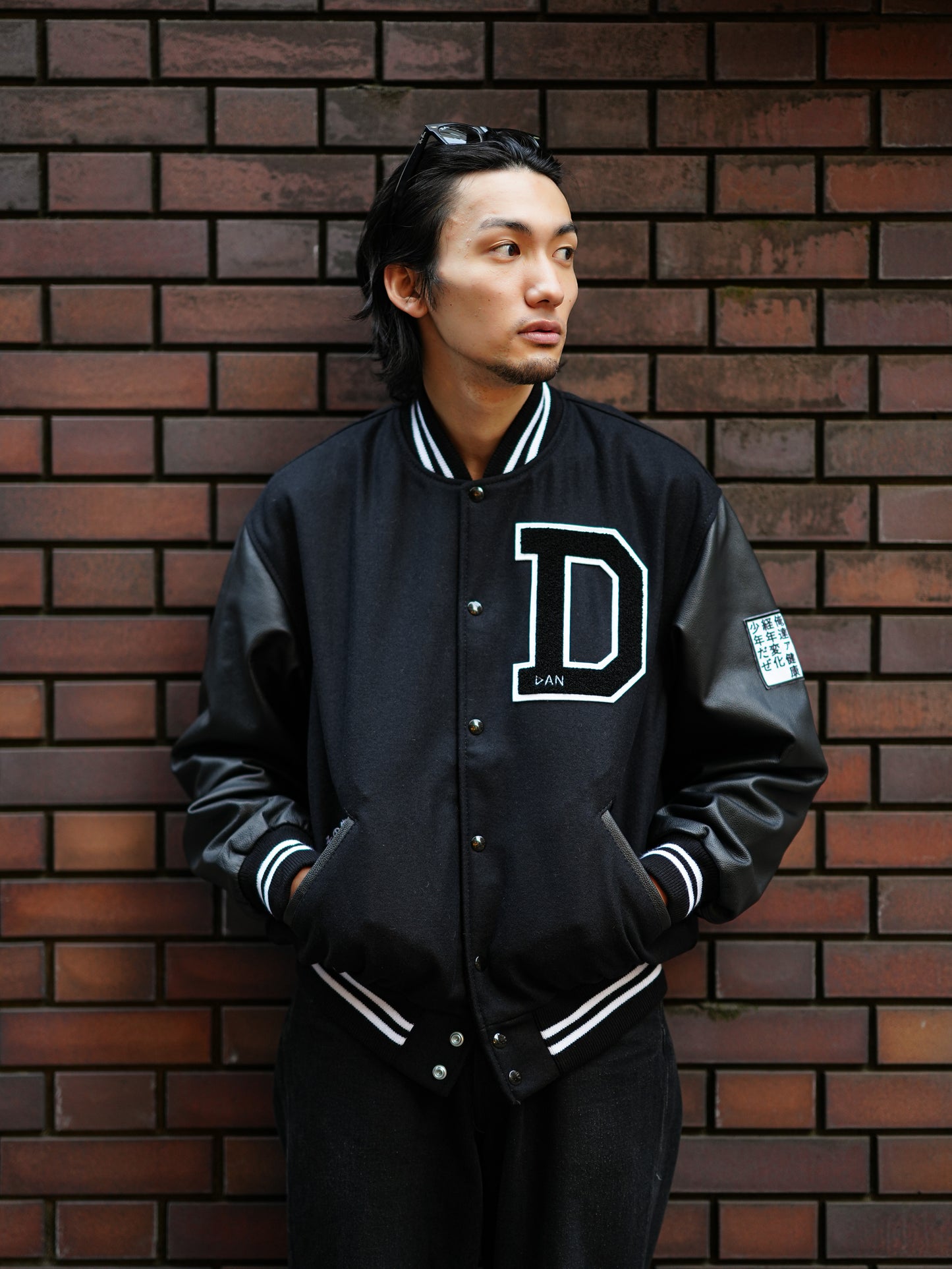 ×Game Sportswear /  Aging Varsity Jacket - Black
