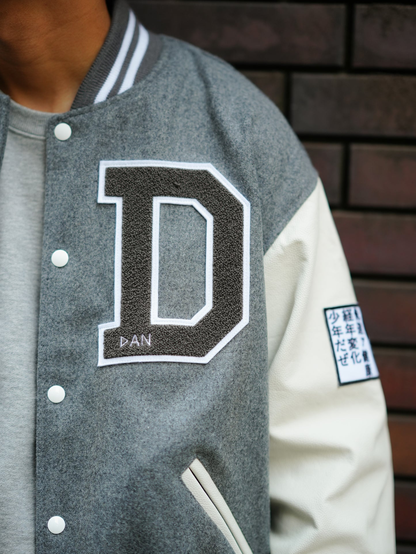 ×Game Sportswear /  Aging Varsity Jacket - Gray